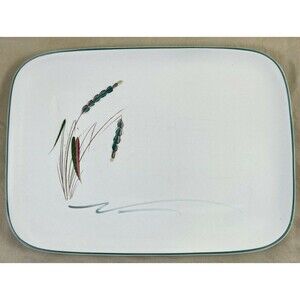 Denby Greenwheat Platter Rectangle Serving England 13.5 x 10 Vintage